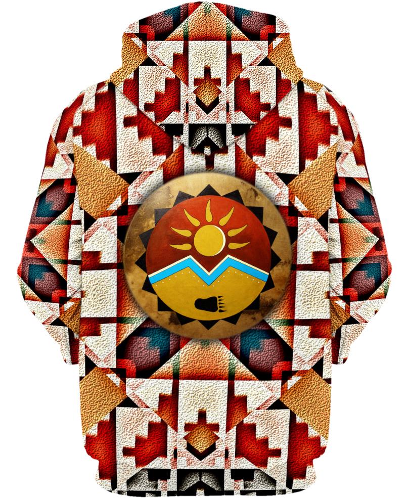 Native American Bison Skull Pattern