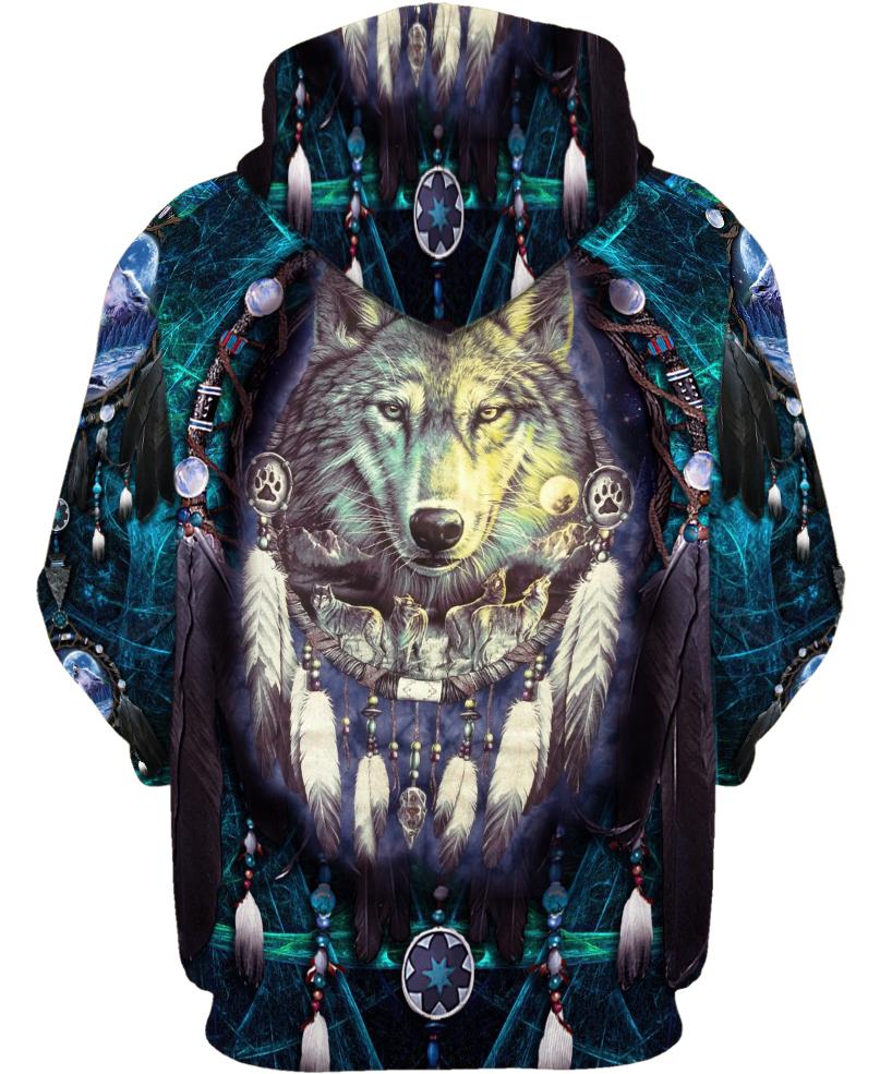 Native American Blue Wolf Head