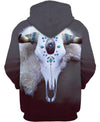 Native American Skull Blue Stone