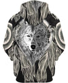 Native American Wolf Black And White