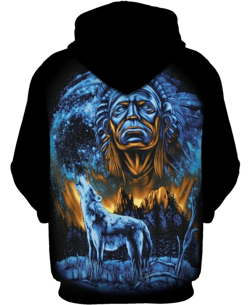 Native American Blue Wolf Leader