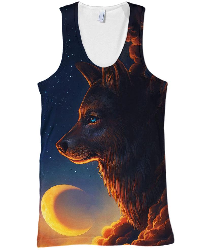 Native American Wolf Middle-night