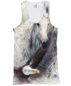 Native American White Horse &amp; Eagle