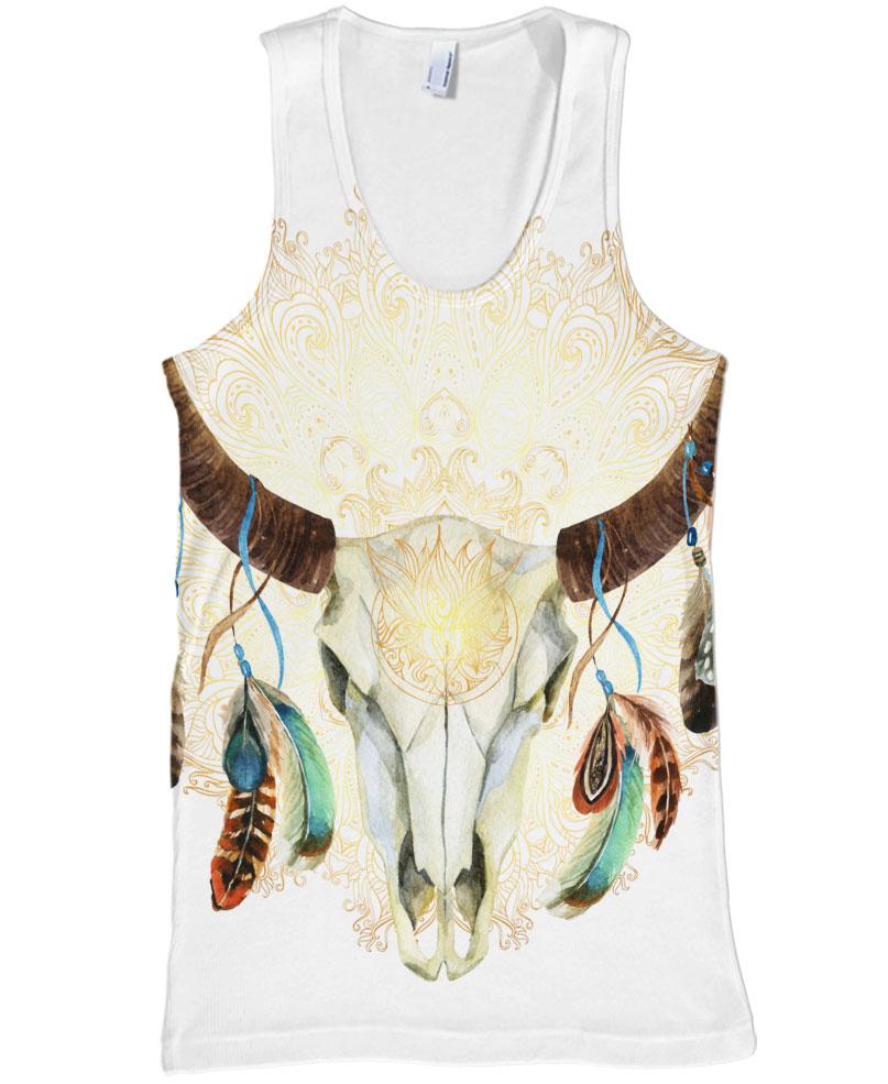 Native American Buffalo Skull Bright