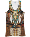 Native American Blue Skull Pattern