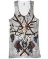 Native American Deer Skull Poleax