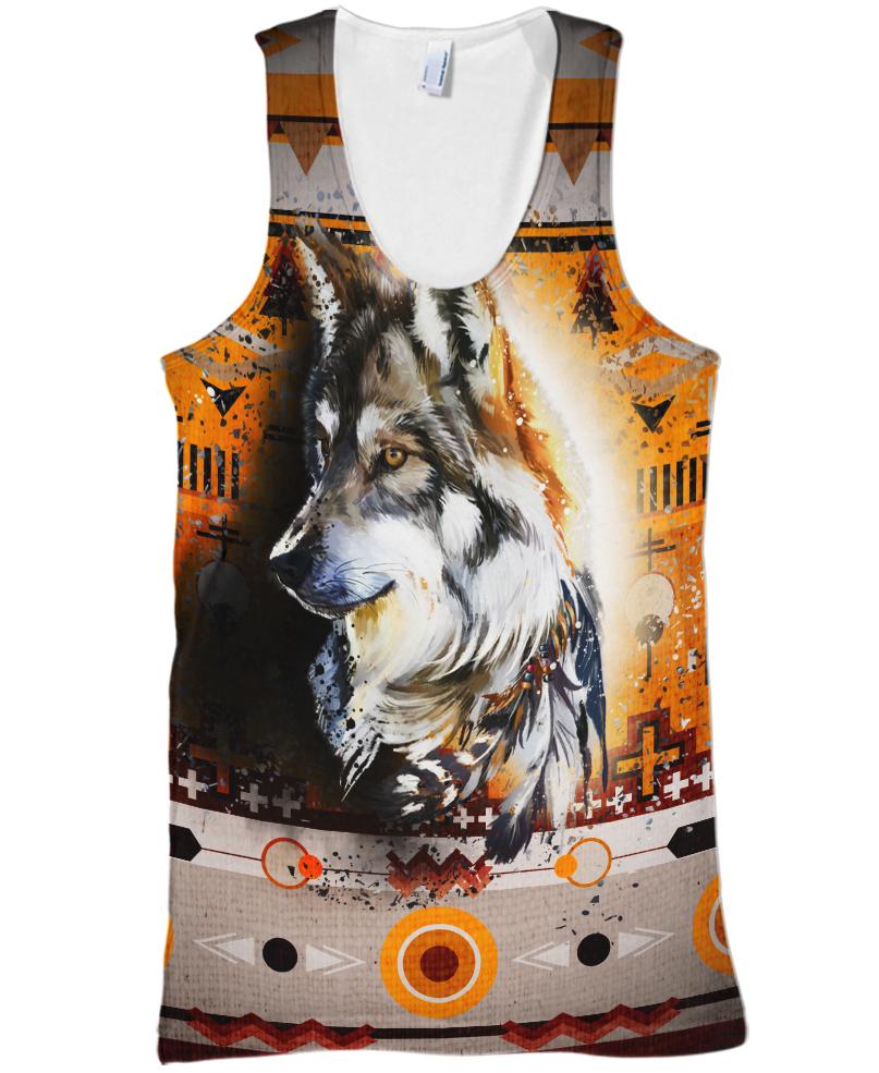 Native American Single Wolf