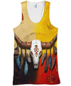 Native American Skull Colourful