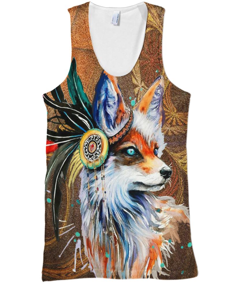 Native American Wolf Painting