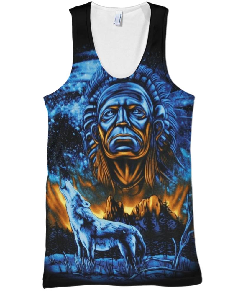 Native American Blue Wolf Leader