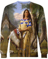 Native American Indian Chief Woman With Hat