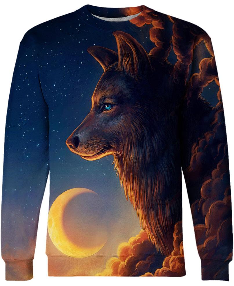 Native American Wolf Middle-night
