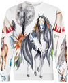 Native American White Horse