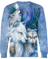 Native American Wolf Couple Blue