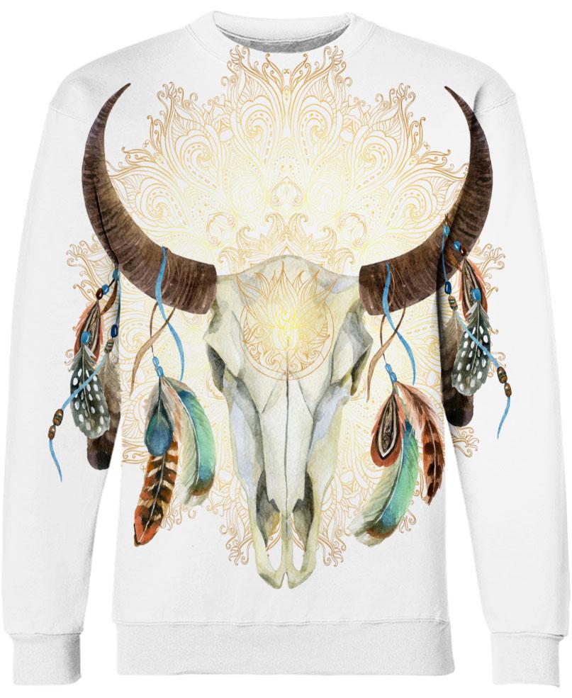 Native American Buffalo Skull Bright