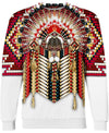 Native American White Red Pattern