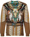 Native American Blue Skull Pattern
