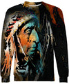 Native American Trail Of Indian Chief Colourful Painting