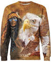 Native American Brown Indian Chief &amp; Eagle