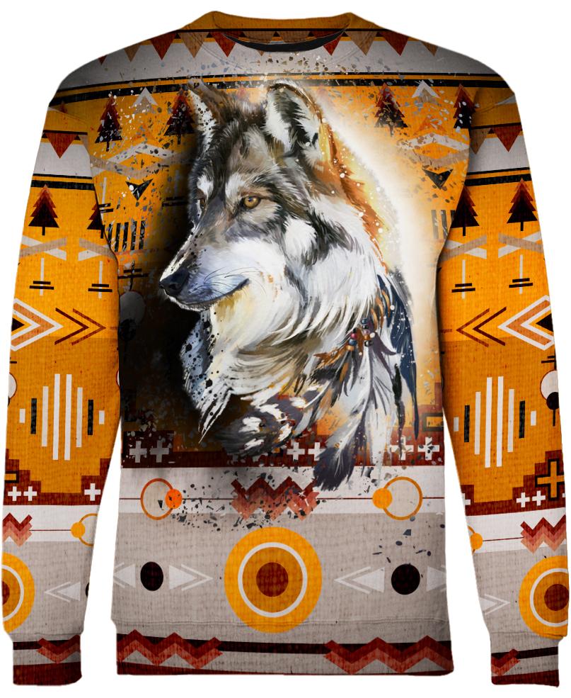 Native American Single Wolf