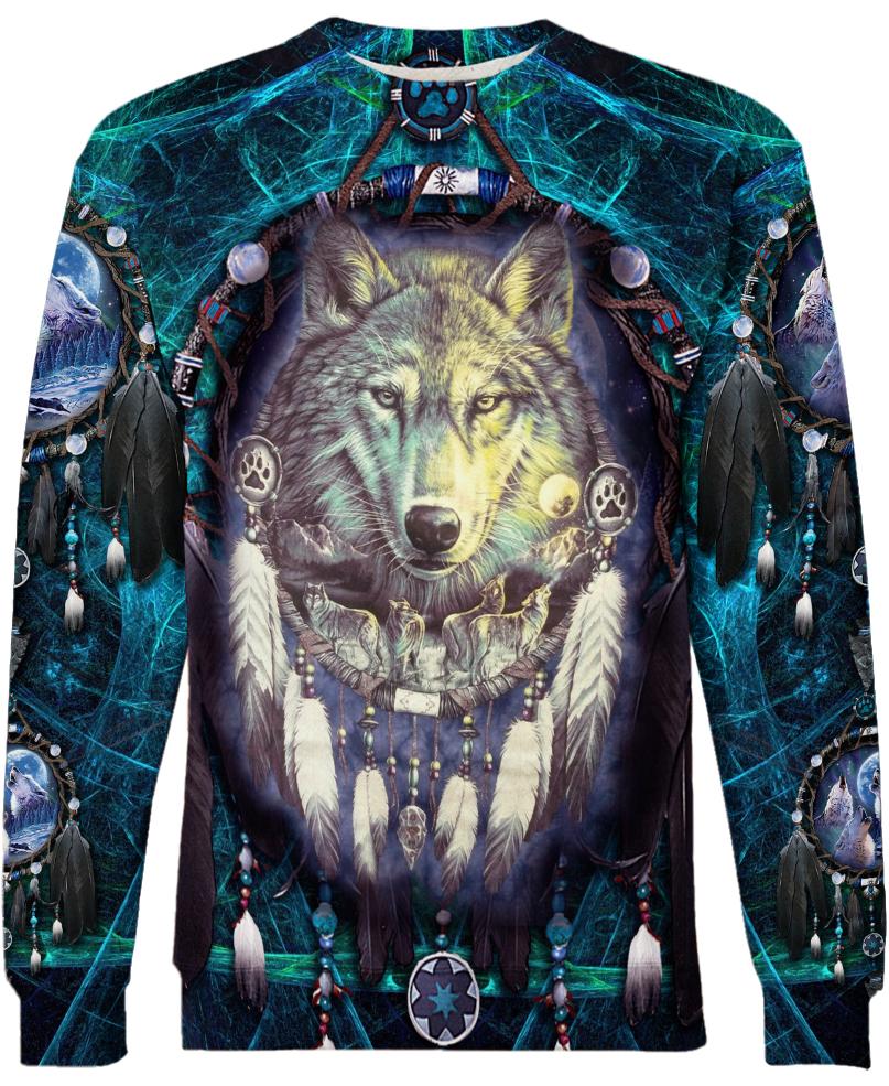 Native American Blue Wolf Head