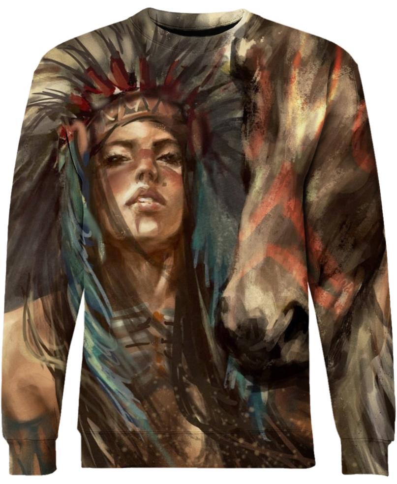Native American Brown Chief Woman