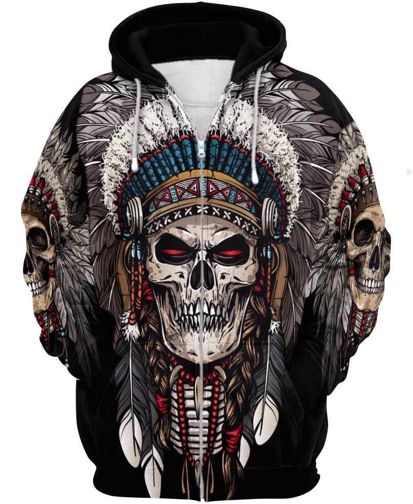 Native American Skull Feathers