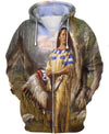 Native American Indian Chief Woman With Hat