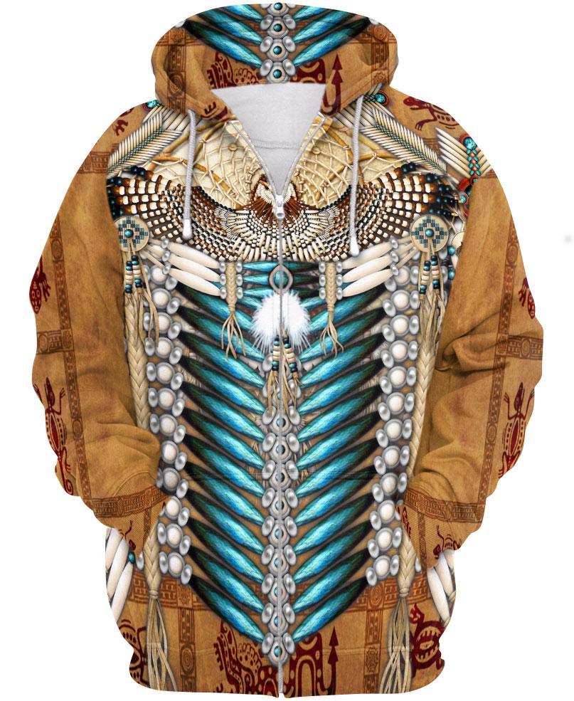 Native American Pattern Eagle Brown