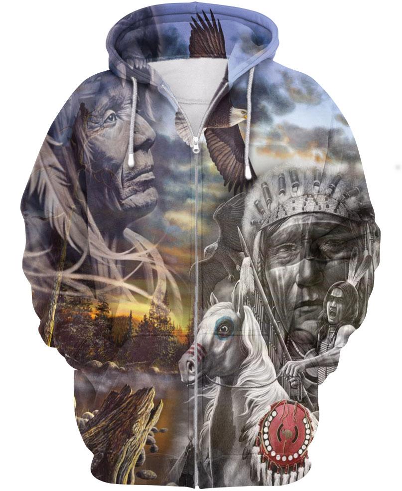 Native American White Horse Warrior