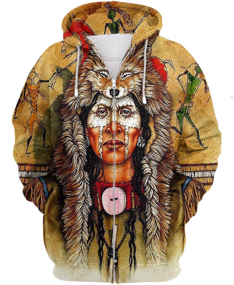 Native American Indian Chief With Tiger Hat