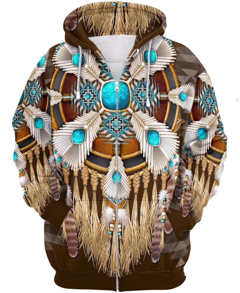 Native American Feathers Blue