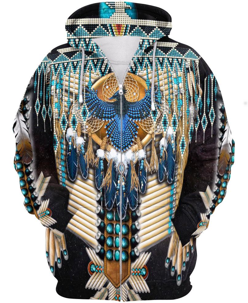 Native American Front Eagle & Back Bison Skull