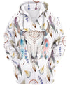 Native American Deer Skull Feathers