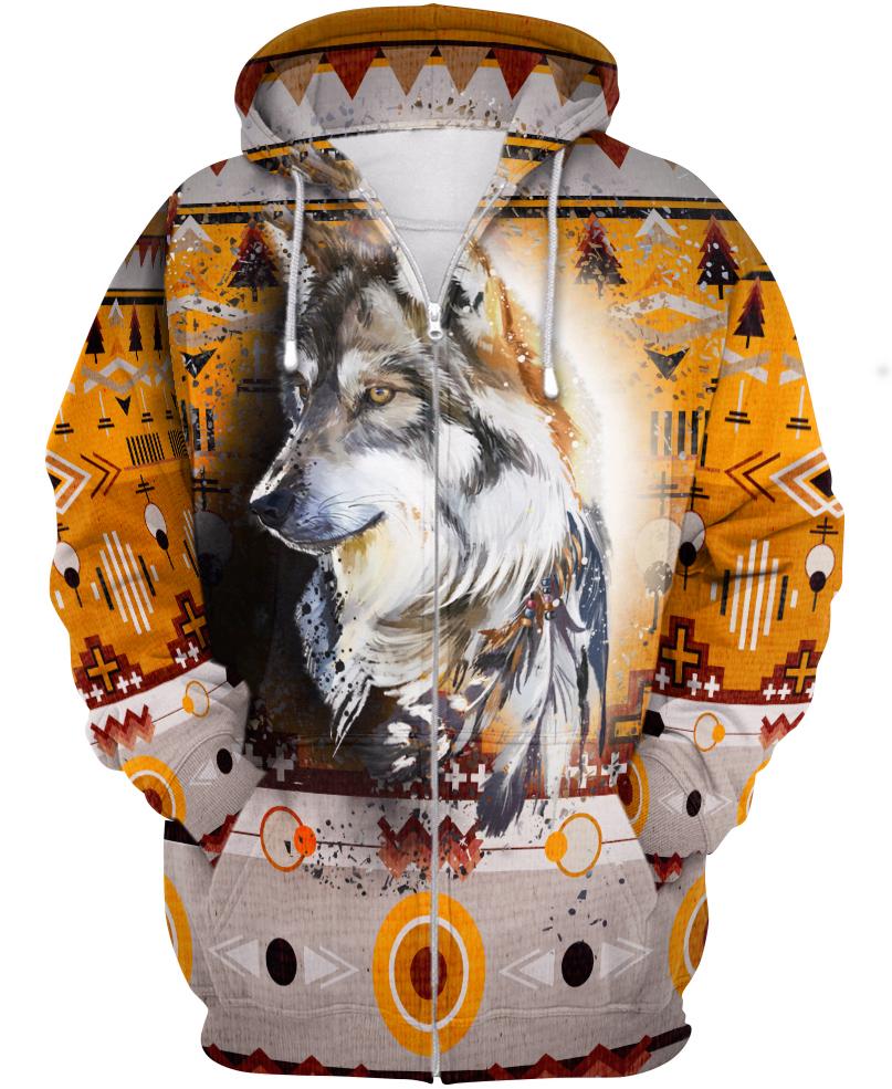 Native American Single Wolf