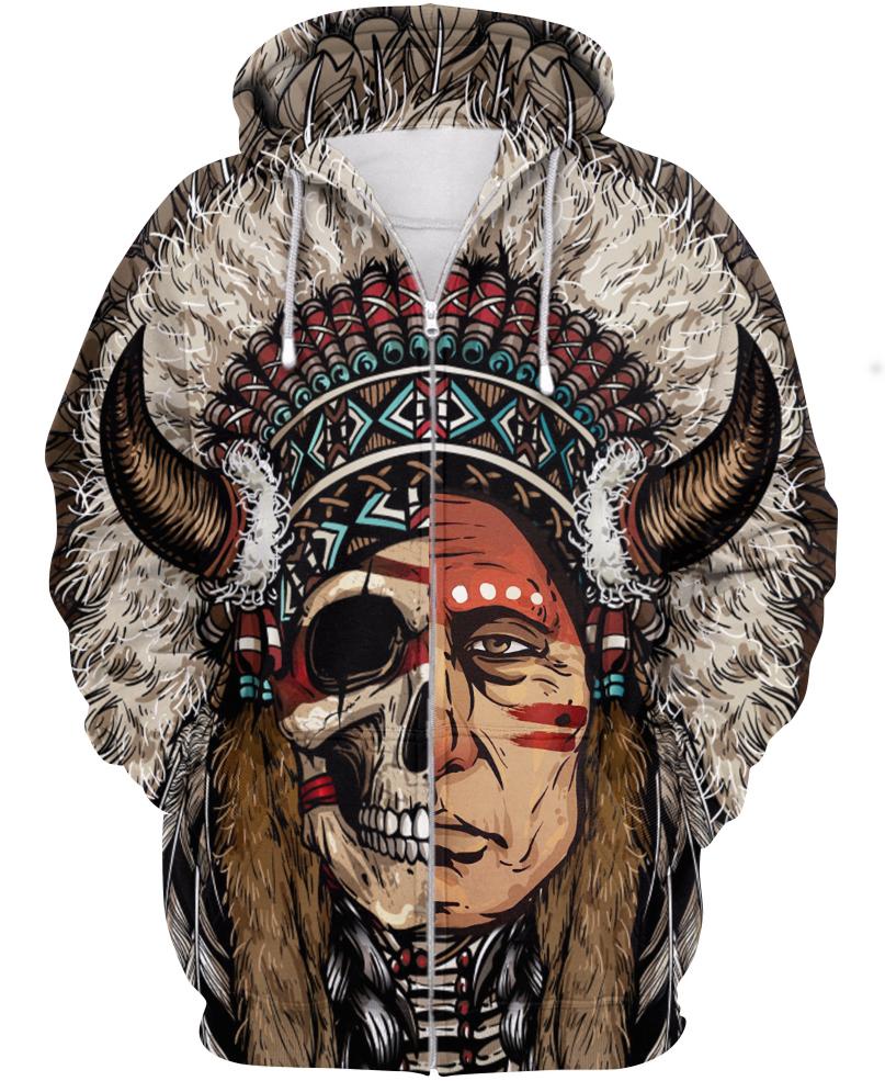 Native American Half-Face Indian Chief