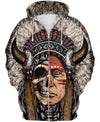 Native American Half-Face Indian Chief