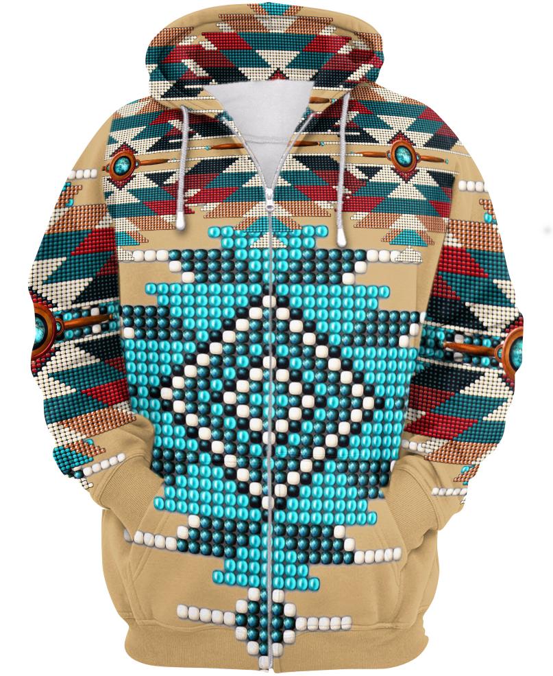 Native American Blue Focus Pattern