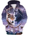 Native American Wolves Couple Dreamer
