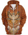 Native American Brown Single Owl