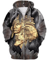 Native American Gold Indian Chief &amp; Eagle