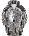 Native American Wolf Black And White