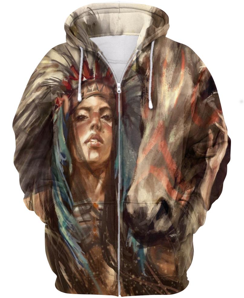 Native American Brown Chief Woman