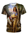 Native American Indian Chief Woman With Hat