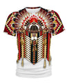 Native American White Red Pattern