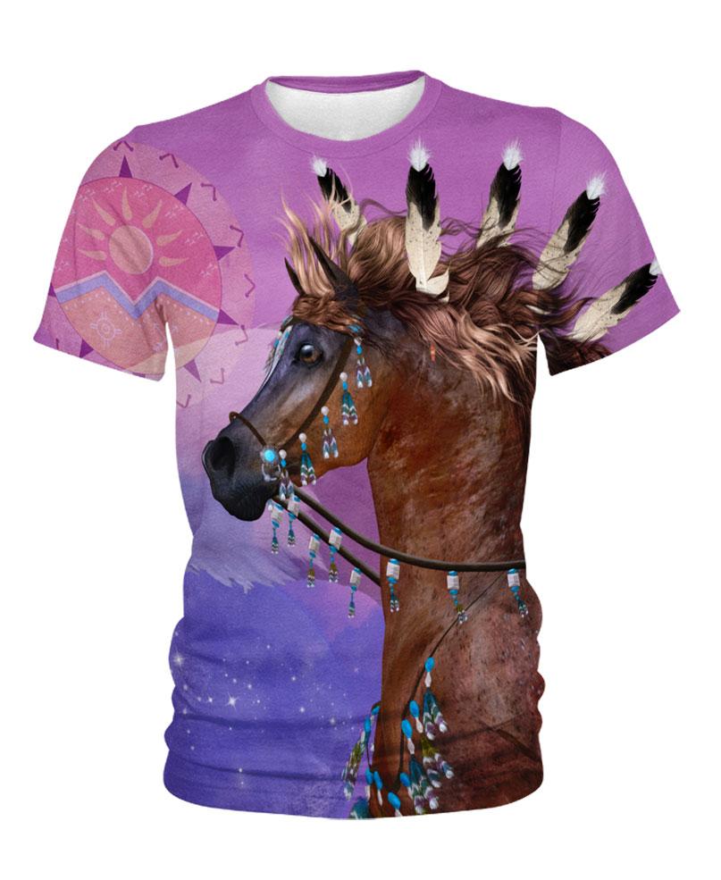 Native American Horse Egale And The Sun