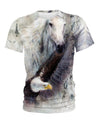 Native American White Horse &amp; Eagle
