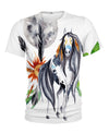 Native American White Horse