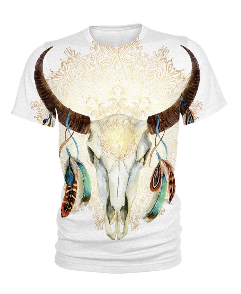 Native American Buffalo Skull Bright