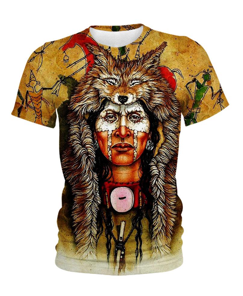 Native American Indian Chief With Tiger Hat